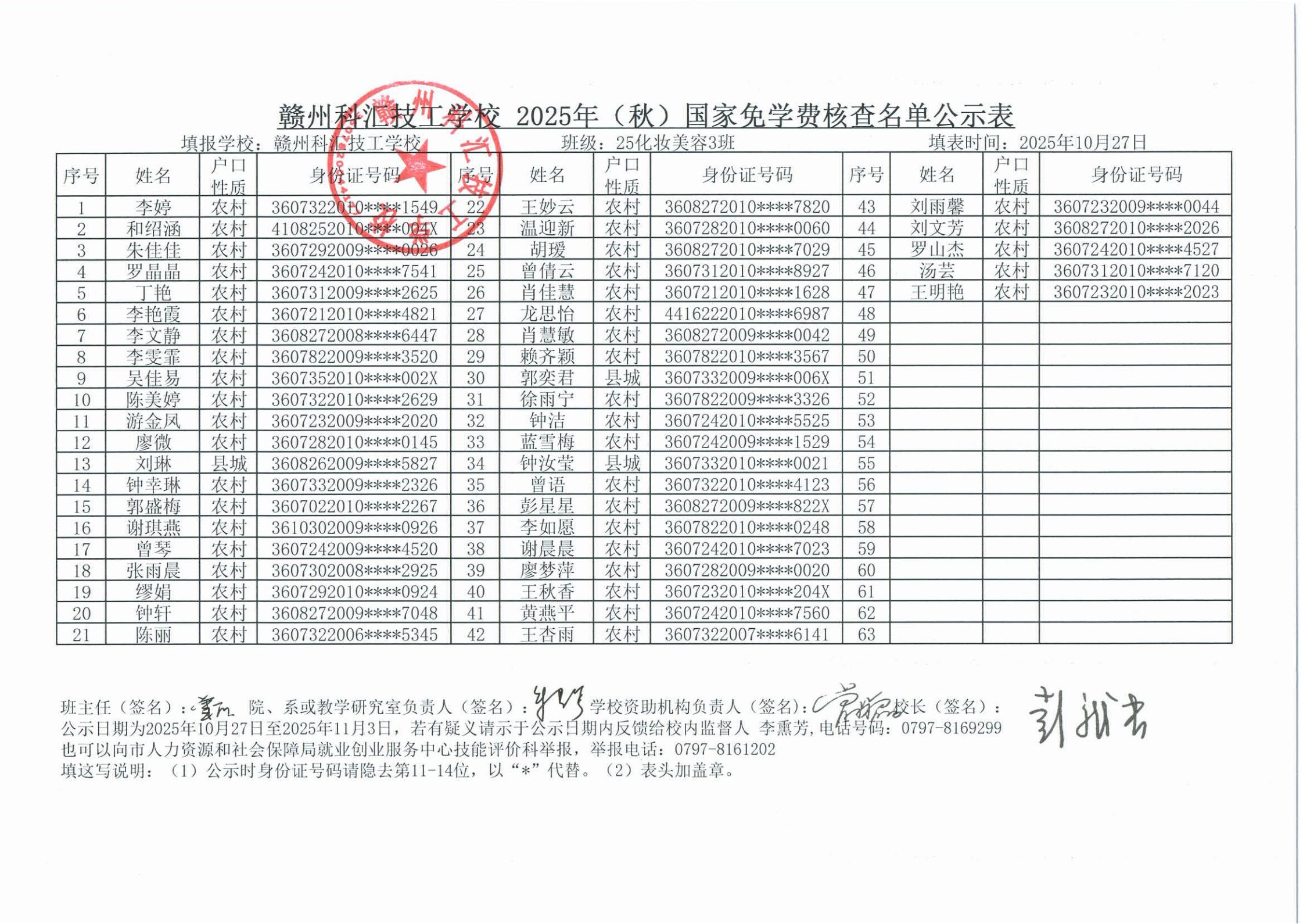 贛州科匯技工學校2025年（秋）國家免學費核查名單公示表_07.jpg