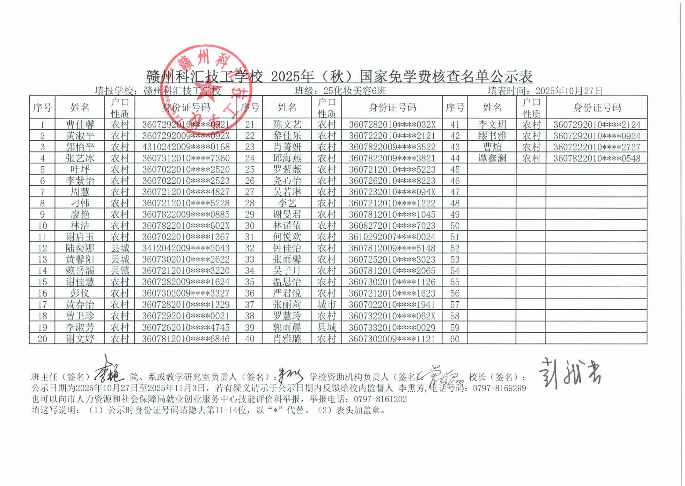 贛州科匯技工學校2025年（秋）國家免學費核查名單公示表_10.jpg