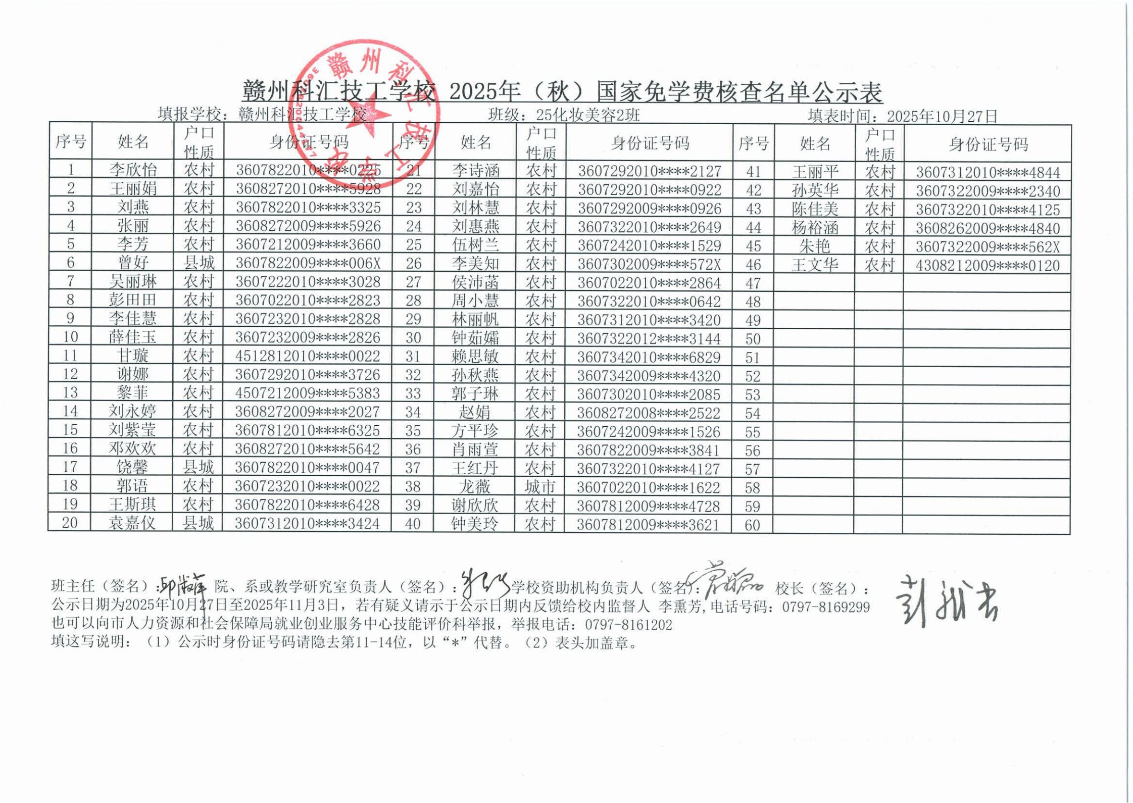 贛州科匯技工學校2025年（秋）國家免學費核查名單公示表_06.jpg