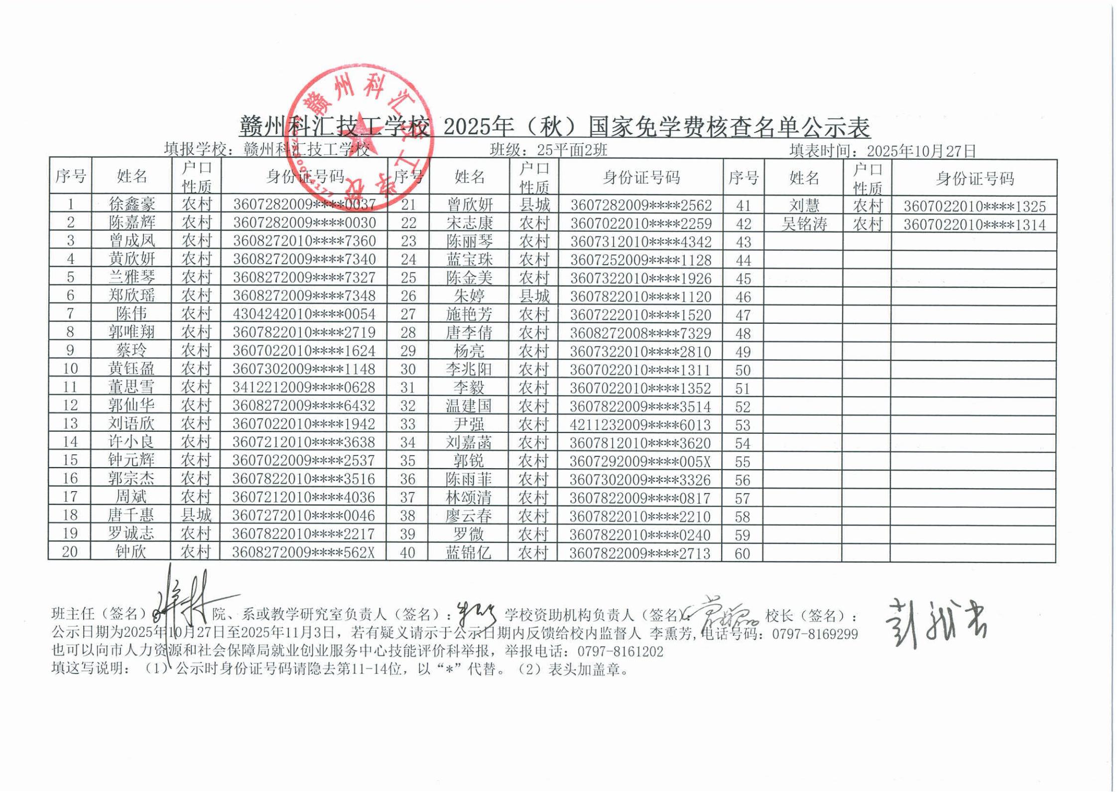 贛州科匯技工學校2025年（秋）國家免學費核查名單公示表_12.jpg