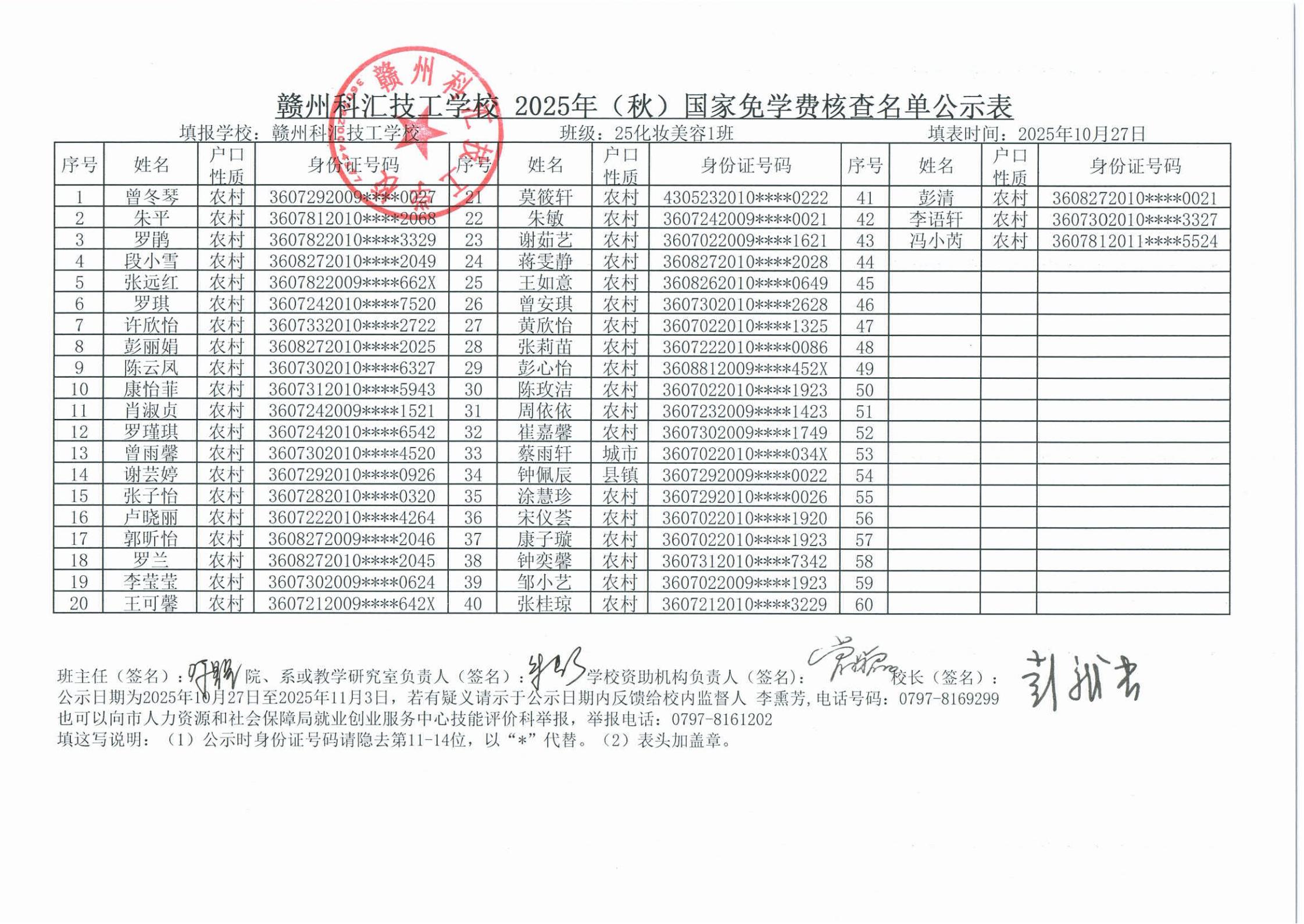贛州科匯技工學校2025年（秋）國家免學費核查名單公示表_05.jpg